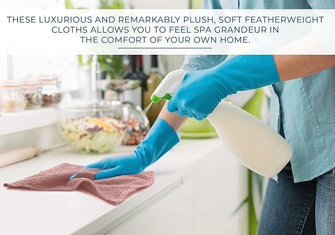 DAN RIVER 100% Cotton Washcloths 24 Pack Premium Quality Face and Body Cloth, Quick Dry Essential Towels for Bathroom, Hand, Kitchen & Cleaning, Baby Washcloths | 12X12 in | 400 GSM | Dusty Rose