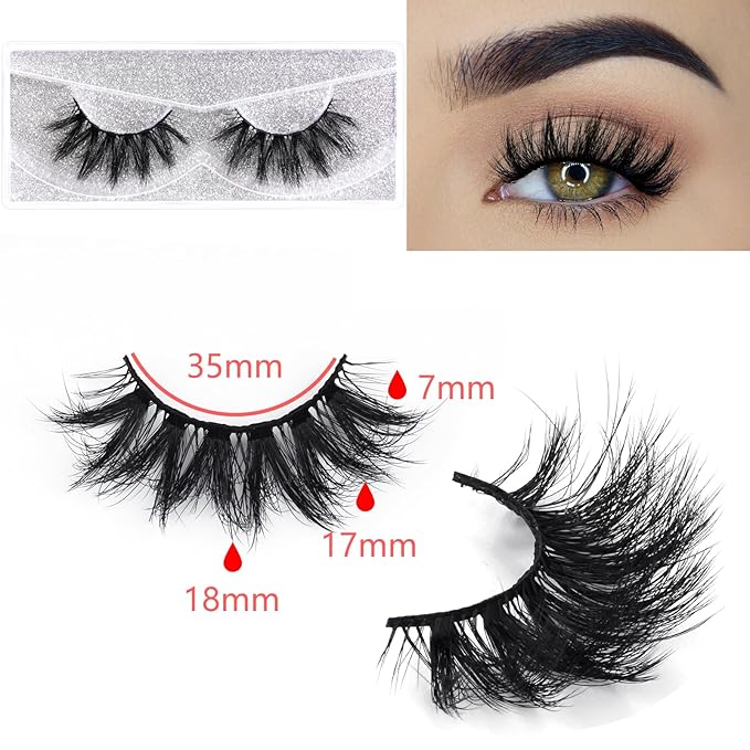 FARRED Wholesale Fluffy Dramatic Bulk Lashes 30 pairs Pack Individual Box 18mm Volume Faux Mink Eyelash Thick 8D Fake Lash Short Natural Look Eyelashes (F02-30 pairs)