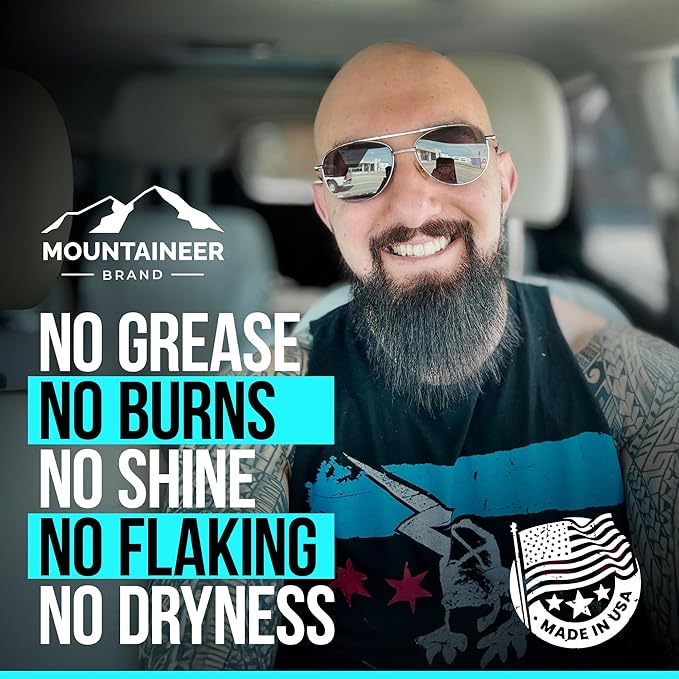 Mountaineer Brand Bald Head Care For Men | All Natural 4 Step Daily Skin Care for Healthy Scalp & Face | Exfoliate and Scrub | Cleanse Wash | Shine Away PH Balance | Protect Moisturizing Balm | 4oz