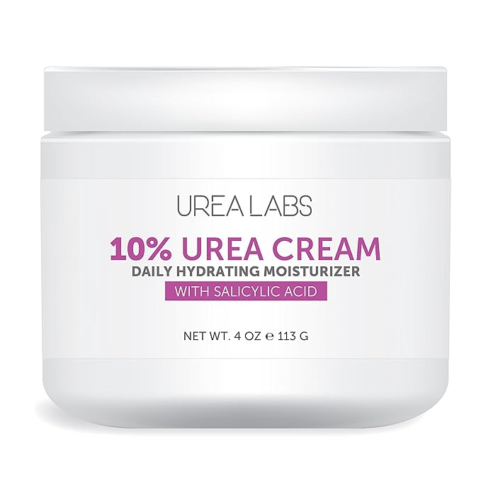 Urea Cream 10% Skin Care Moisturizer with Salicylic Acid, Aloe Vera Gel, Jojoba Oil. 150ml. Healing, Hydrating for Hand Face Foot and Body Use.