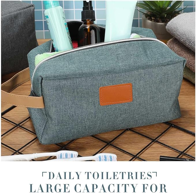 Paterr 8 Pieces Groomsmen Gift Bags Toiletry Bag for Men Hanging Travel Toiletry Bag Water Resistant Shaving Bag Portable Storage Bags Christmas Gifts(Gray, Black, Blue, Green)