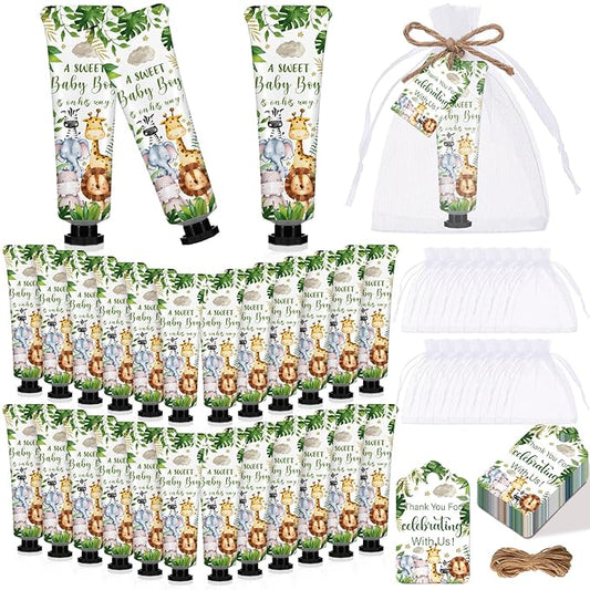 48 Sets Baby Shower Hand Cream Party Favors for Guests Gift Bulk Travel Size Hand Lotion Set for Baby Shower Wedding Christmas(Animals)