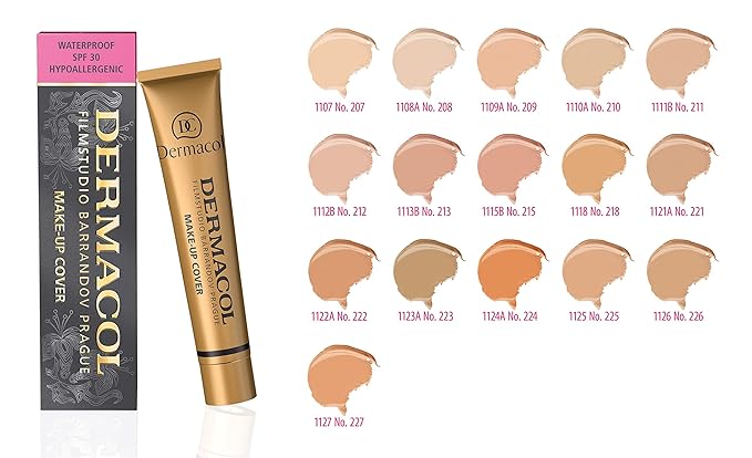 Dc Dermacol Dermacol Make Up Cover Foundation Bundle With 15Ml Satin Base Primer : 2 Items (Original Guaranteed) (226)