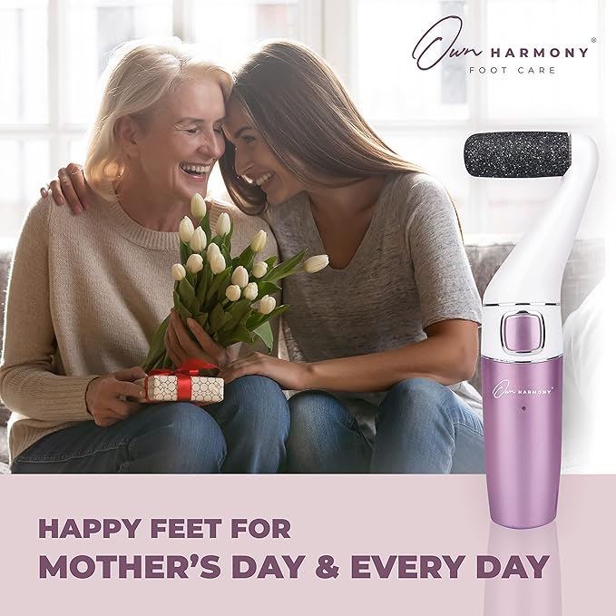 Electric Callus Remover for Feet: Professional Foot Care for Women by Own Harmony - Rechargeable Pedicure Tools - Electronic Foot File Pedi Sander - Best for Hard, Dry, Dead, Cracked Skin (3 Rollers)