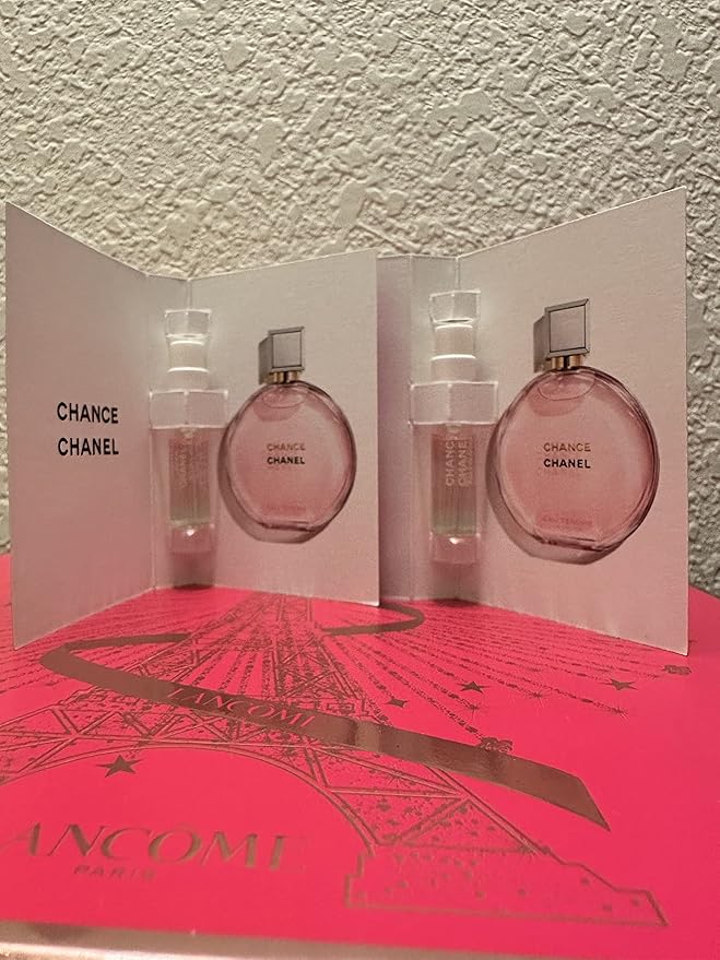 Set of 2 - Chance Eau Tendre for Women, Eau De Parfum Spray 0.05oz/1.5ml Vial Sampler