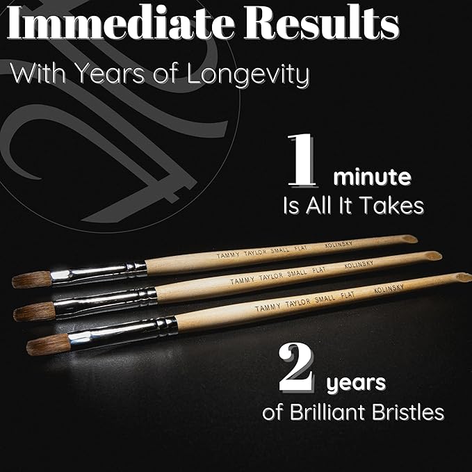 Tammy Taylor Acrylic Nail Brush Cleaner Liquid | Removes Solid Gel Nail Polish, Acrylic Dip Powder | All-in-One Poly Gel Slip Solution + Kolinsky Sable Nail Brush Conditioner, Cleaner & Restorer 16oz