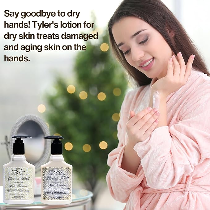 Worldwide Nutrition Bundle: Tyler High Maintenance Glamorous Hand Wash and Hand Lotion Gift Set - 2 Pack, 8 Oz Hand Cream Pump Bottles for Skin Care and Multi-Purpose Key Chain