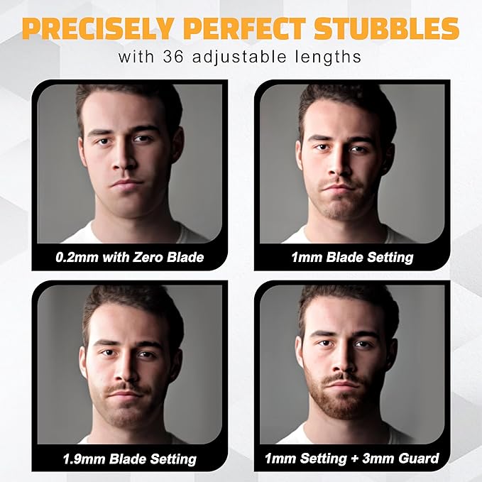 Brio Beardscape V1 Beard Trimmer for Men Professional with Low Friction Ceramic Blade, Cordless Professional Hair Trimmer for Barbers with 4 Hrs of Long Battery Timing, Ideal for Beard & Body (Gray)