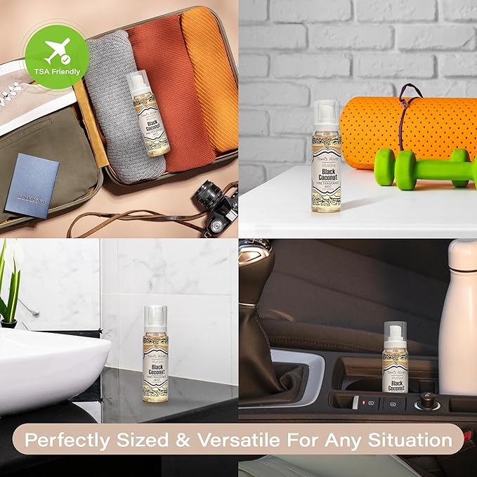 Tom's River Fine Fragrance Body & Hair Mist | Black Coconut Scented (Pack of 3) | For Daily Use | Travel-Friendly | 2 fl oz/ 60ml per Bottle