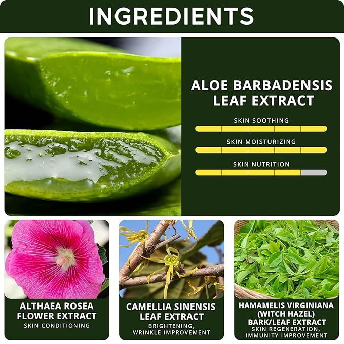 98% Aloe Vera Gel for Face, Skin and Hair - 33.8oz / 1000ml - Pure Aloe Vera Gel for Sunburn Relief - After Sun Care - Sun Burn Moisturizer (33.8 Fl oz)