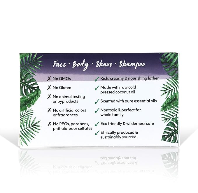 Coco Fiji Soap Bar for Face and Body Infused With Organic Coconut Oil, Peppermint, Essential Oil, Natural Soap for Moisturizing & Pore Purifying Skin, 7 oz,Pack of 2