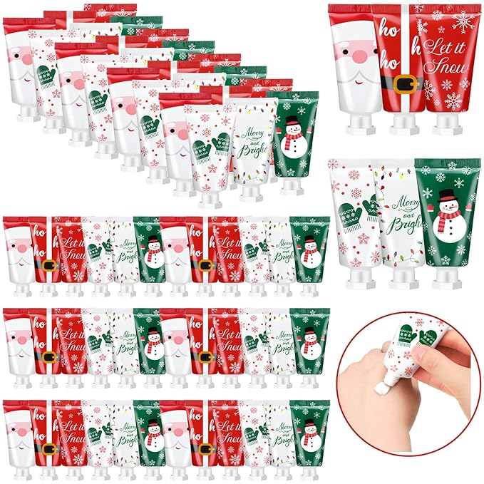 72 Pieces Christmas Hand Cream Gift Set Mini Travel Size Lotion Bulk Beauty Advent Calendar 2025 Holiday Stocking Stuffers for Women Mom Cowrkers Dry Cracked Hands, 30 ml, 6 Natural Plant Fragrances