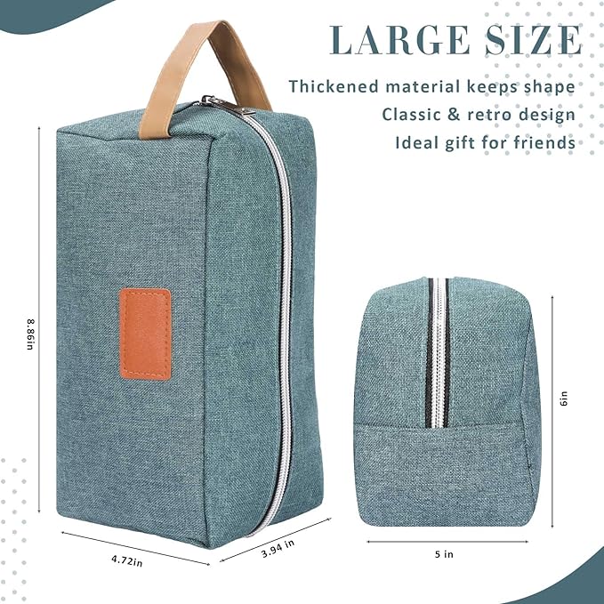 Paterr 8 Pieces Groomsmen Gift Bags Toiletry Bag for Men Hanging Travel Toiletry Bag Water Resistant Shaving Bag Portable Storage Bags Christmas Gifts(Gray, Black, Blue, Green)