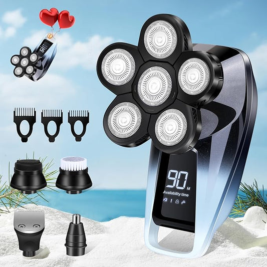 Electric Razors for Women-5 in 1 Lady Electric Shaver Wet Dry Womens Shaver for Legs-Close Shave | Painless Women Razors for Public Hair,Private Area,Face Nose Hair,Underarms,Bikini White Black