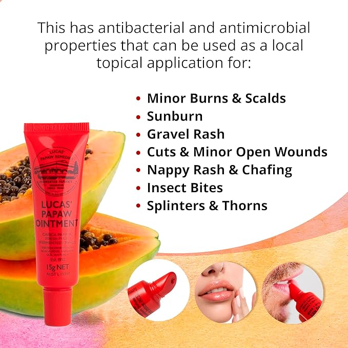 Lucas Pawpaw Lip Ointment & Cream Bundle - Gift Pack for All Skin Types, 6 Balms