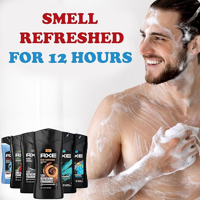 AXE Men's Body Wash Variety Set, 6 Pack, Assorted Scents, 3-in-1 Body, Face and Hair Wash, 8.5 Oz. Each