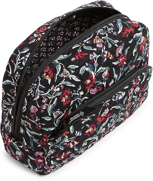 Vera Bradley Women's Cotton Large Cosmetic Makeup Organizer Bag