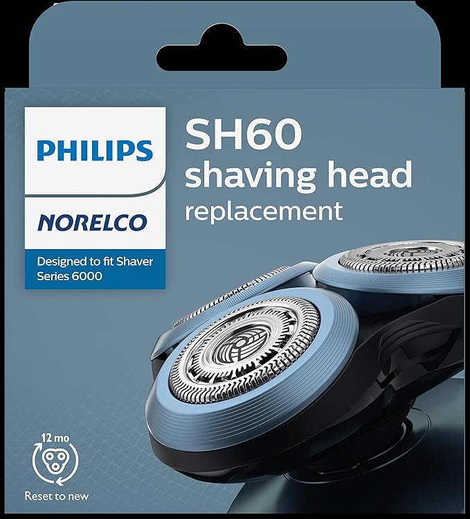 Philips Norelco Genuine SH60/72 Shaving Heads Compatible with Norelco Shaver Series 6000