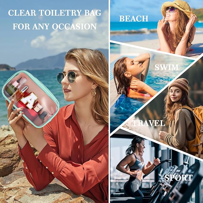 YOOLIFE Personalized Teen Girl Gifts Initial Cute Cosmetic Makeup Bag