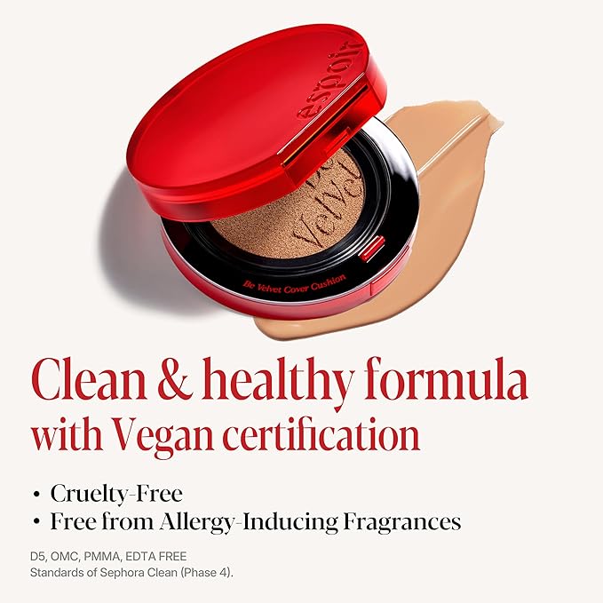 espoir [NEW] Be Velvet Cushion Foundation | Quick and Easy Coverage with Long-lasting Color by Zero Oxidation (#22 Petal, 0.46 Ounce (Pack of 1))