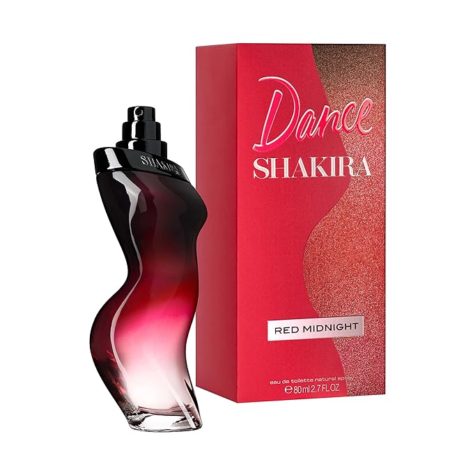 Shakira Perfumes - Dance Red Midnight for Women - Long Lasting - Elegant, Sexy and Femenine Fragance - Sweet and Bold Notes - Ideal for Day Wear - 2.7 Fl Oz