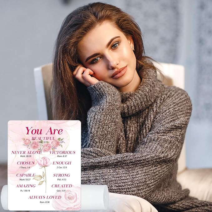 50 Pack Lip Balm Religious for Women Lip Balm with Scripture Bulk Sticks Christian Gifts Faith Bible Verse Scripture Inspirational Gift Party Favors Coworkers 10 Styles Floral