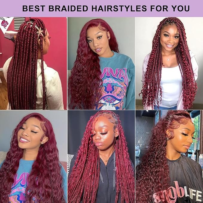 99J Water Wave Human Braiding Hair No Weft 100g (1Pack-2Bundles) 100% Unprocessed Virgin Human Hair For Bohe Braids Micro Braiding Human Hair (Water Bulk（99J), 20 Inch)