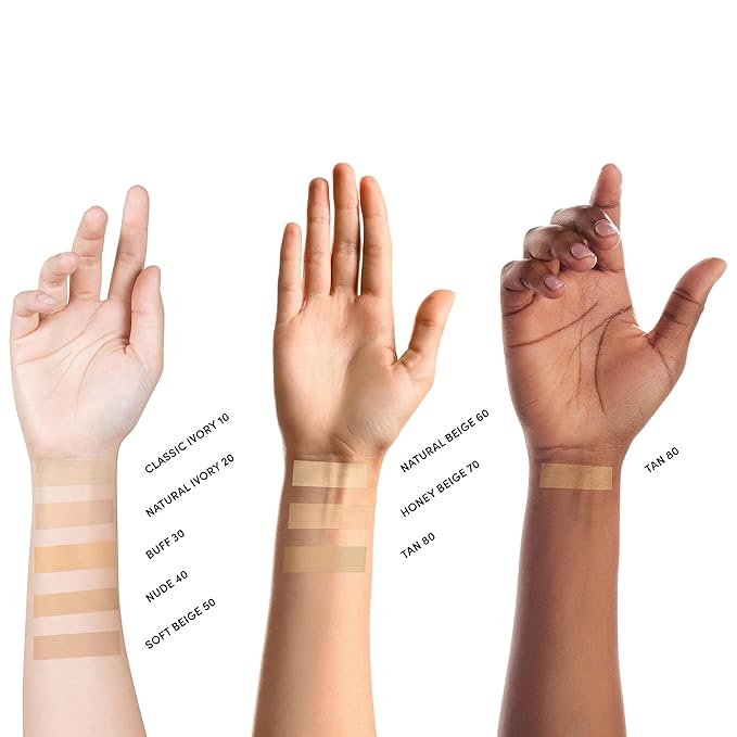 Neutrogena Mineral Sheers Compact Powder Foundation, Lightweight & Oil-Free Mineral Foundation, Fragrance-Free, Classic Ivory 10,.34 oz (Pack of 2)