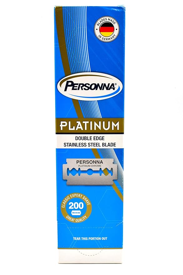 200 TWO HUNDRED Personna Platinum Double Edge Razor Blades - Made from Swedish Steel