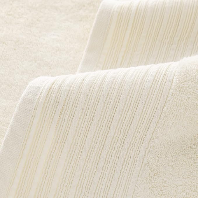 Aston & Arden Anatolia Turkish Wash Cloths - Pack of 8-100% Ring Spun Cotton, Soft Plush Absorbent, 600 GSM Low Twist Weave, Premium Towel for Hotel, Spa, Bathroom, 13 x 13 in, Tusk Ivory