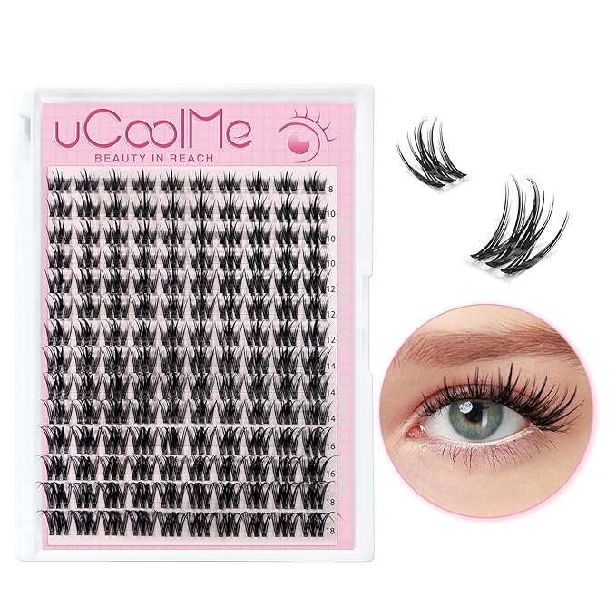 Manga Lash Clusters Wispy 8-18mm Fairy Eyelash Clusters C Curl - WideSpan DIY Lash Extensions Wet-Look Spiky Anime Lashes 0.05mm Ultra-Thin Invisible Lash Band