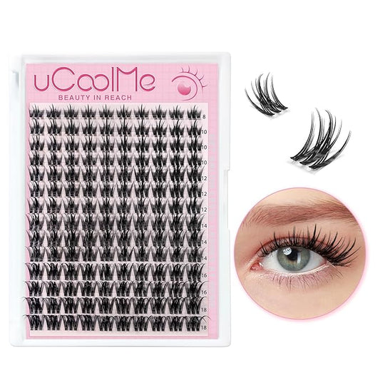 Manga Lash Clusters Wispy 8-18mm Fairy Eyelash Clusters C Curl - WideSpan DIY Lash Extensions Wet-Look Spiky Anime Lashes 0.05mm Ultra-Thin Invisible Lash Band