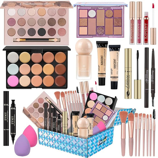 Makeup Kit for Women Full Kit Makeup Kits for Teens Teenager Makeup Gift Set for Teens Women Eyeshadow FoundationTeen Makeup Kit Makeup Sets