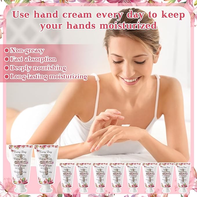 50 Pack Christian Hand Lotion Bulk Gifts for Women Mother Day Bible Mini Travel Hand Lotion Bulk for Stocking Stuffers Gifts Women Church Appreciation Teachers Coworkers(Fresh)
