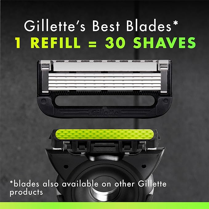 GilletteLabs Razor Blade Refills, 12ct Razor Cartridges, Razor Refills for Men Compatible with GilletteLabs Exfoliating Bar Razor and Heated Razor