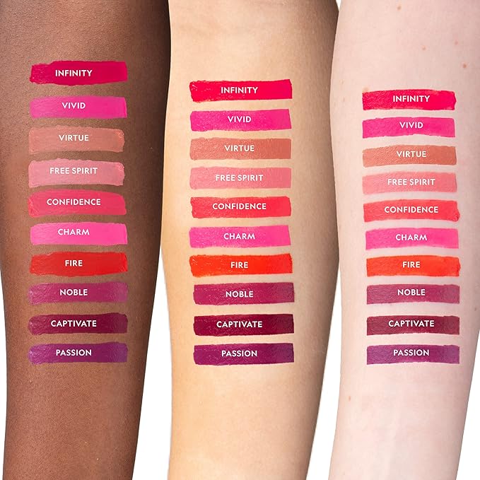 YENSA Vibrant Silk Hydrating Lip Stick - Long Lasting Lipstick with Hyaluronic Acid, Vitamin E & Super Oils - High Pigment Color & Semi Glossy Finish - Moisturizing Formula - Noble (0.12 oz)