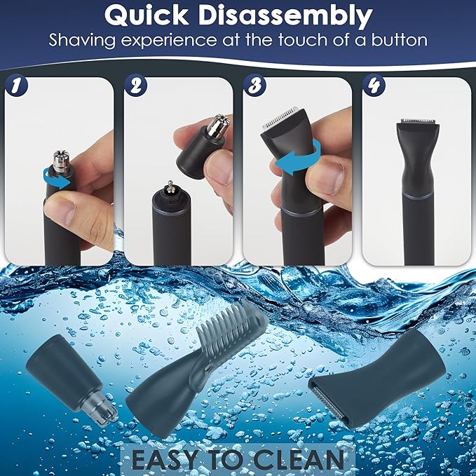 Ear and Nose Hair Trimmer for Men, 3 in 1 Eyebrow & Facial & Nose Hair Trimmer Clipper, 2025er Painless USB Rechargeable Hair Trimmers with High-Speed, Easy Cleaning