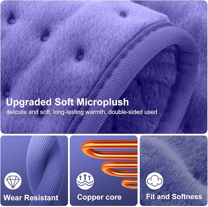 Heating Pad for Pain Relief (12"x24") - Back, Neck, Shoulder, Cramps & Joints - Moist/Dry Heat Options, Auto-Off, Machine Washable - Ideal Gift for Mother's Day & Christmas, Women, Men, Mom, Dad