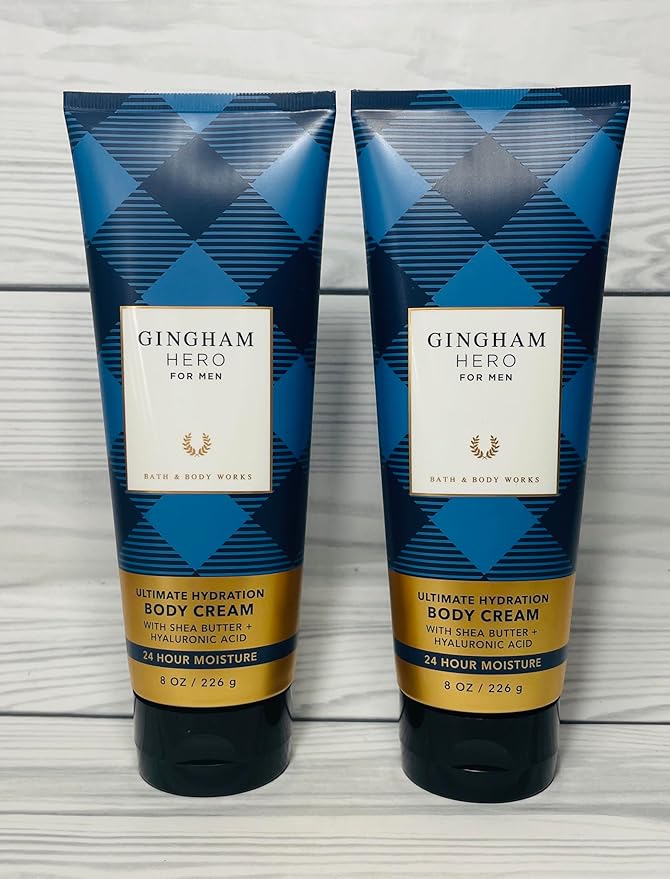 Bath and Body Works Gingham Hero Body Cream, 8 oz, Pack of 2