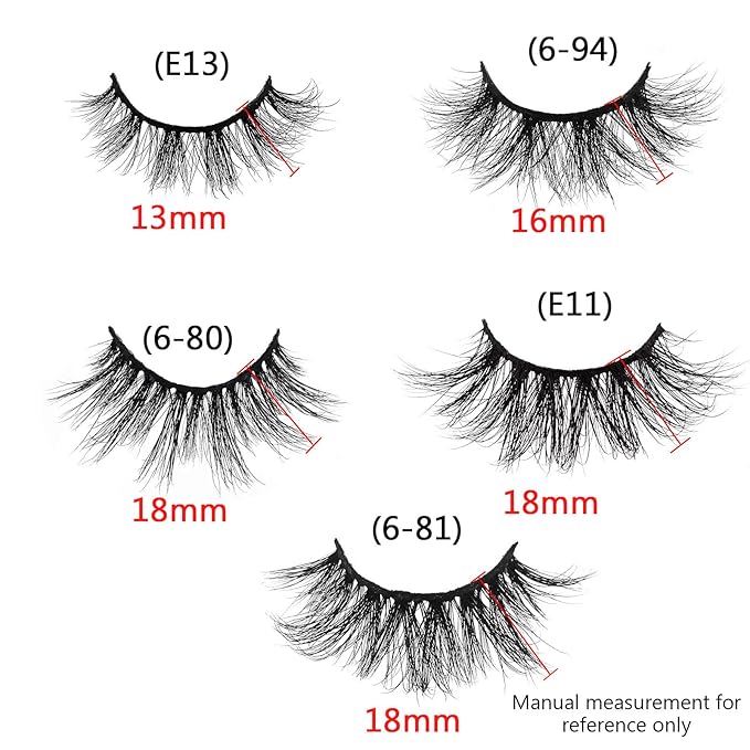 GOO GOO Mink Eyelashes, Daily Type Lashes 10mm to 18mm 5 Styles 10 pairs Multipack 3D Mink Lashes Natural Look Fake Eyelashes Wholesale Real Siberian Reusable Handmade False Eyelashes