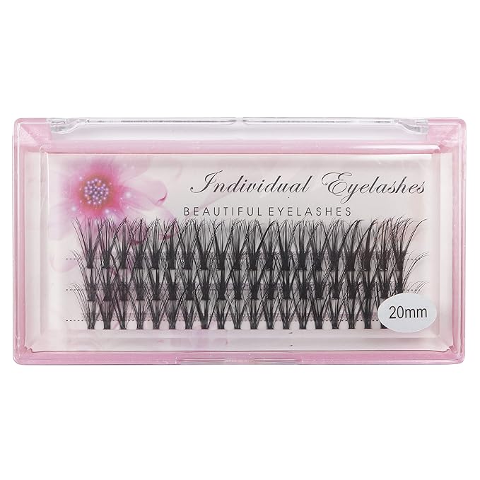 Bodermincer 20D 0.07mm Thickness 8-22mm To Choose Grafting False Eyelashes False Eyelashes Individual Natural Long Mink Fake Eyelashes Extension Handmade Bulk Wholesale (20mm)