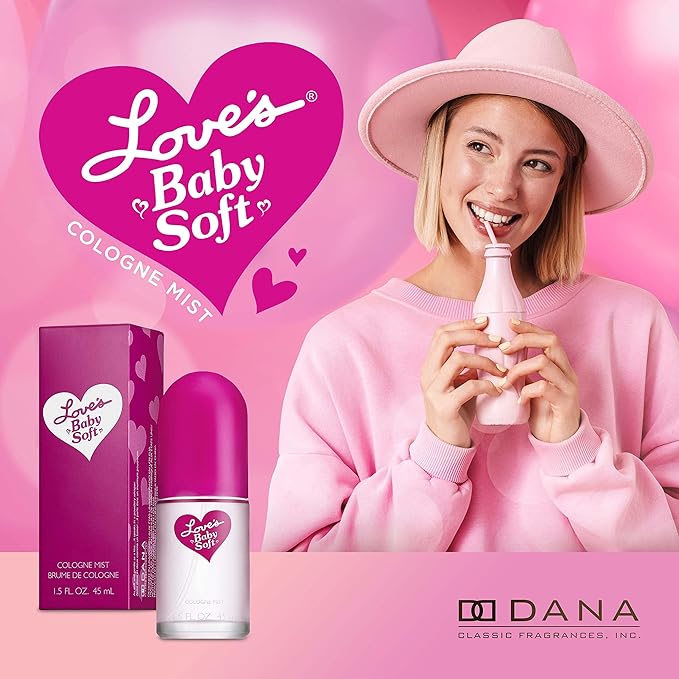 Dana Love's Baby Soft & Love's Soft Jasmin, Bundle Perfumes For Women, (1.5 fl oz)