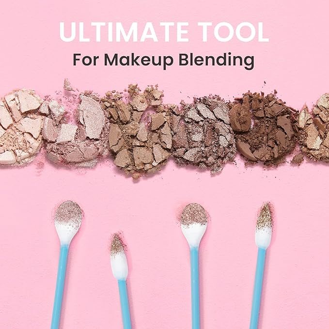 Fran Wilson EYE TEES COTTON TIPS 80 Count (6 PACK) - Precision Makeup Applicator, Double-sided Swabs with Pointed and Rounded Ends for Perfect Blending, Effective Cleaning and Precise Touch-ups