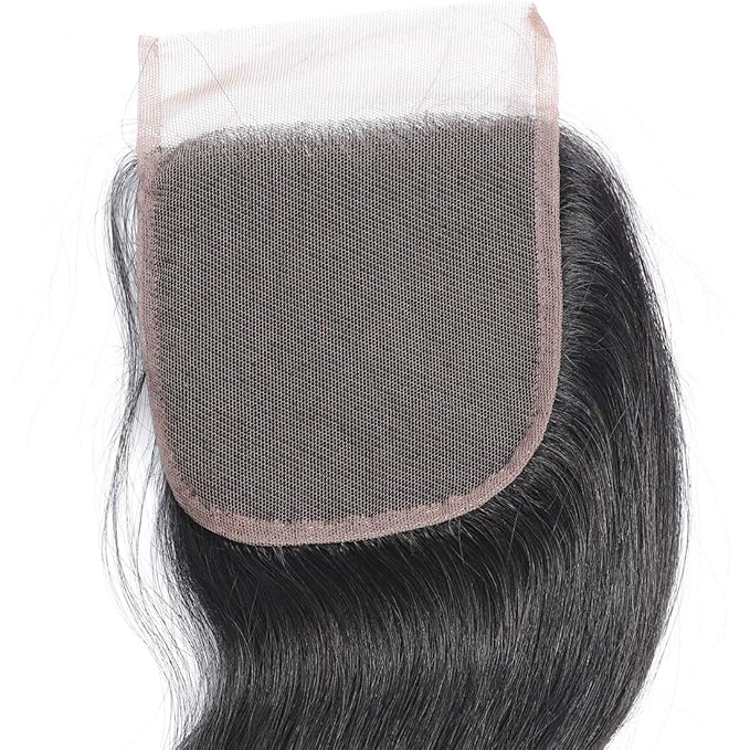 4x4 Body Wave Human Hair Lace Closure Brazilian Body Wave 4 By 4 Swiss Lace Closure 6inch Free Part 130% Density Top Swiss Lace Natural Human Hair Closure