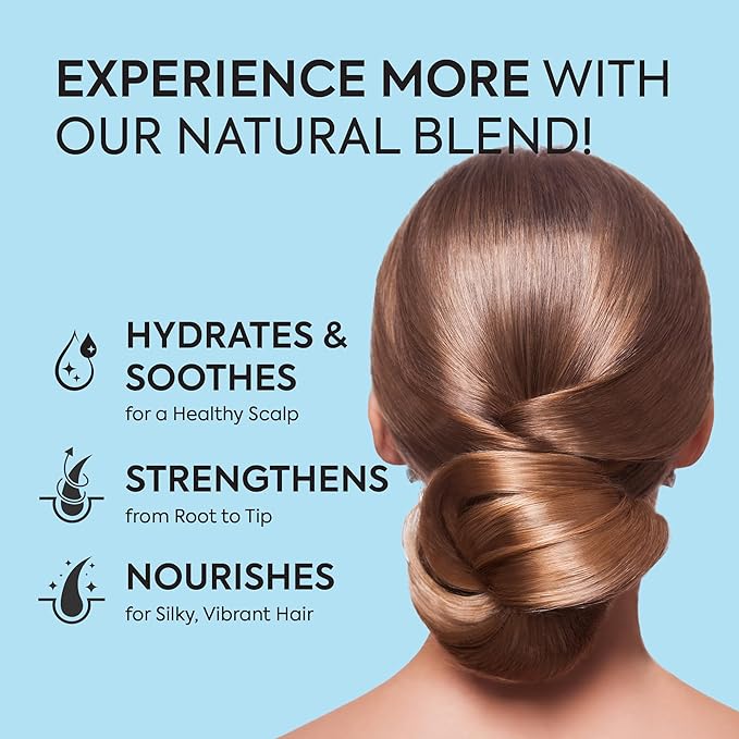 Fungal Scalp & Hair Loss Solution: Natural Therapeutic Shampoo & Conditioner Set for Psoriasis Folliculitis Itchy Bump Dandruff & Thinning Hair - Hair Growth with Rice Protein - Soothing, Sulfate-Free