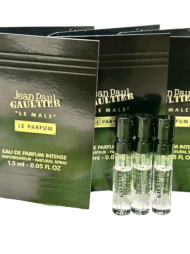 Jean Paul Gaultier Le Male Le Parfum Men Eau De Parfume Intense Sample Spray 1.5 ml / 0.05 fl oz (set of 3)