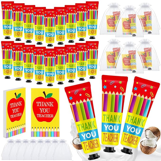 24 Sets Baby Shower Hand Cream Bulk Shower Teacher Gifts Favors Bridal Thank You Appreciation Hand Cream for Guests Travel Size Lotion with Organza Bags