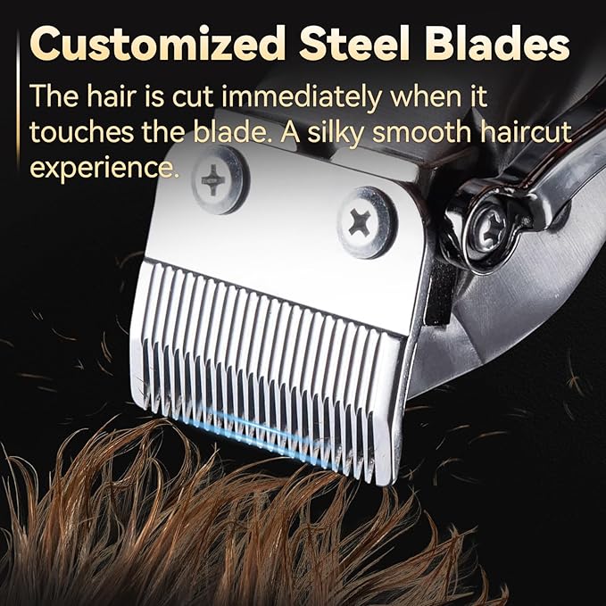 Professional Hair Clippers and Trimmers Set for Men, Cordless Rechargeable Electric Hair Clippers for Hair Cutting, Haircut Clipper for Barber, Men's Gifts for Husband, Barbers, Father