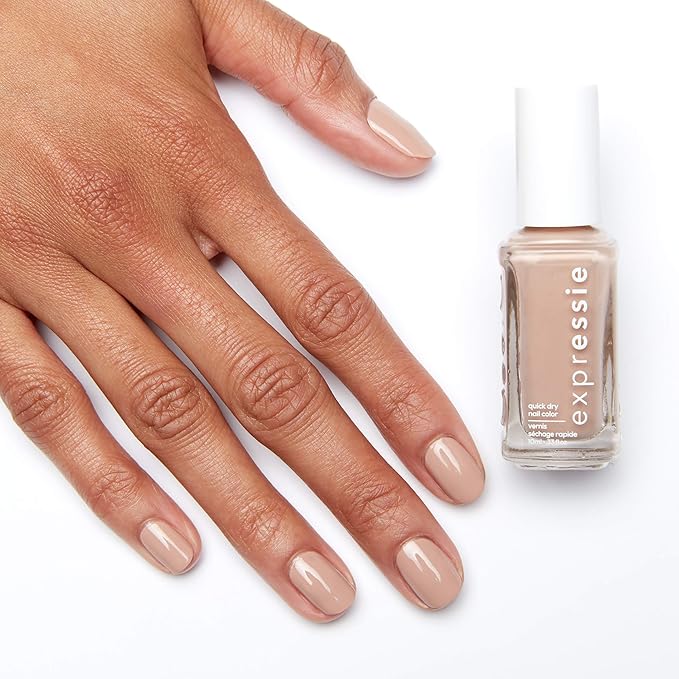 essie expressie Quick-Dry Vegan Nail Polish, Buns Up, Light Beige Nude, 0.33 Ounce (Pack of 2)