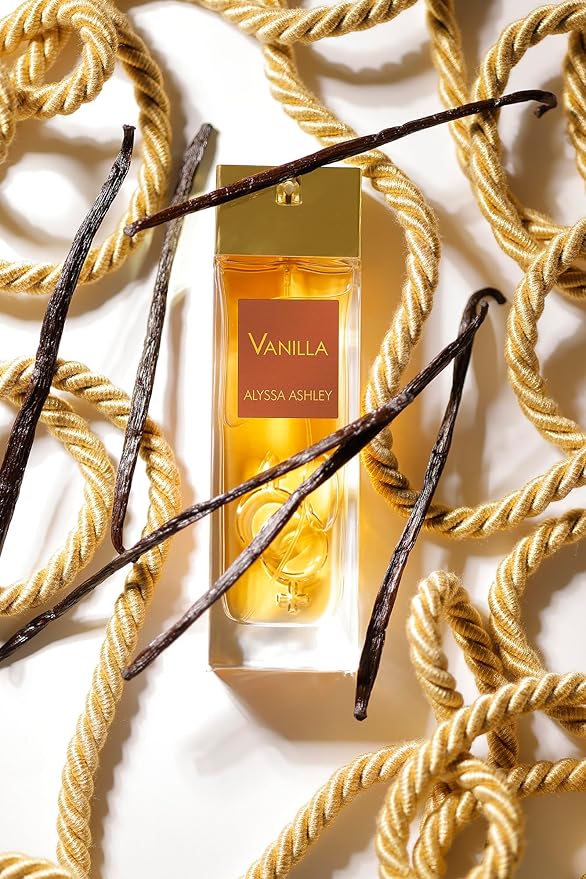 Alyssa Ashley Vanilla - Vanilla Perfume for Women with Caramel and Musk - Elegant Perfumes for Women - Vanilla Fragrances for Romatic Moments - 3.4 oz